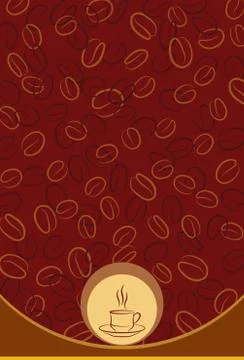 Coffee Menu Card Design Template Stock Illustration