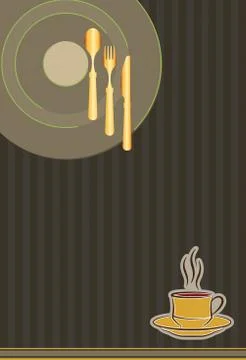 Coffee Menu Card Design Template Stock Illustration