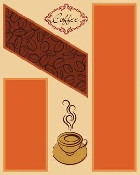 Coffee Menu Card Design Template Stock Illustration