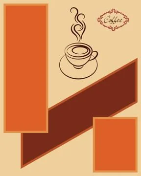 Coffee Menu Card Design Template Stock Illustration