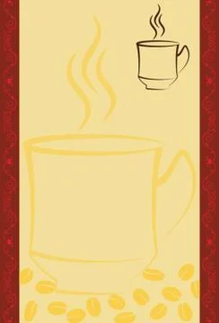 Coffee Menu Card Design Template Stock Illustration
