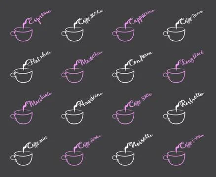 Coffee Menu on Chalkboard Stock Illustration