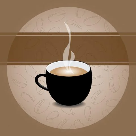 Coffee menu design background illustration vector art Stock Illustration