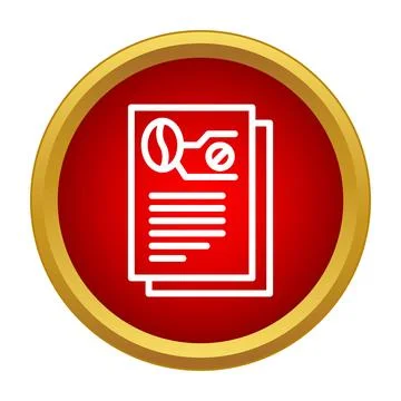 Coffee menu document icon in flat design イラスト素材