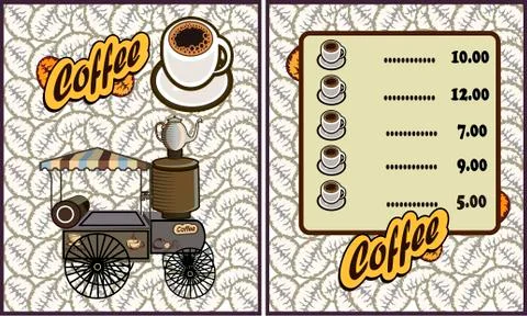 Coffee menu Stock Illustration