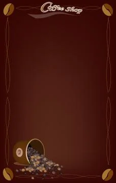 A Coffee Menu Pattern for Cafe and Coffeehouse Illustrazione stock