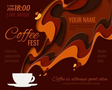 Coffee menu vector background Stock Illustration