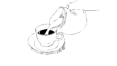 Coffee with milk Stock Footage 133011336