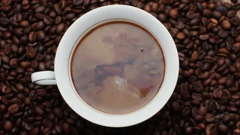 Coffee with milk Stock Footage 245884080
