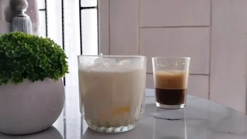 Coffee milk Stock Footage 327009636