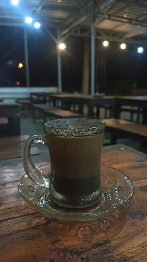Coffee with Milk at Night Video stock 318542026