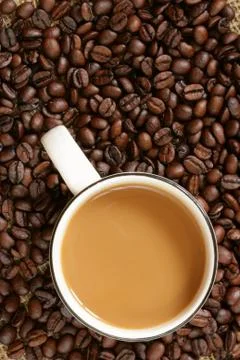 Coffee with milk Stock Photos
