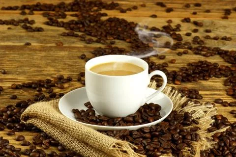 Coffee with milk Stock Photos