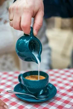 Coffee with milk Stock Photos