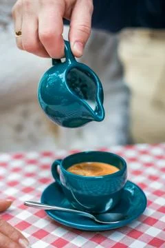 Coffee with milk Stock Photos