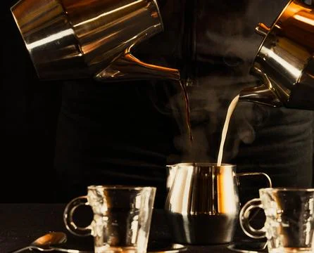 Coffee &amp; Milk Stock Photos