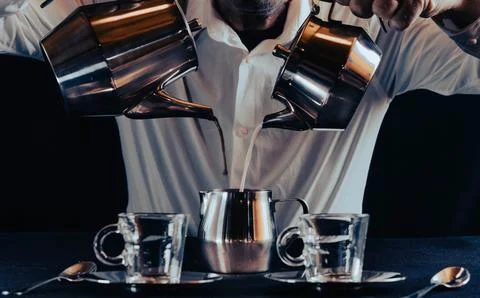 Coffee &amp; Milk Stock Photos