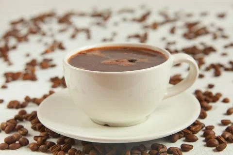 Coffee milk top view Foto stock