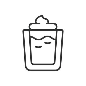Coffee milkshake icon in line design. coffee drink milk dessert beverage cafe Stockillustratie
