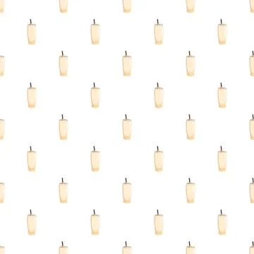 Coffee milkshake seamless pattern on white background Stock Illustration