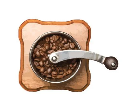 Coffee mill Stock Illustration