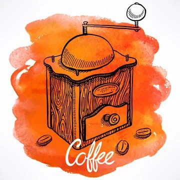 Coffee mill Stock Illustration
