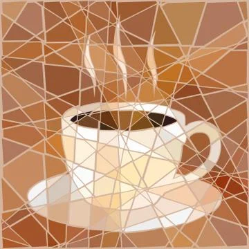 Coffee mosaic Stock Illustration