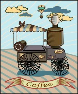 COFFEE MOTO Stock Illustration