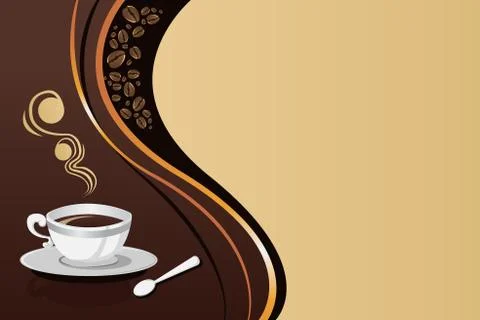 Coffee mug background Stock Illustration