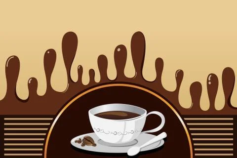 Coffee mug background Stock Illustration