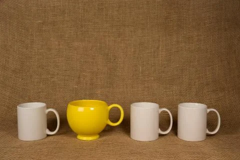 Coffee mug background - one unique mug Foto stock