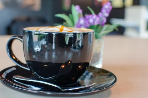 Coffee Mug Black Foto stock