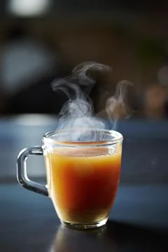 Coffee mug on cafe table Stock Photos