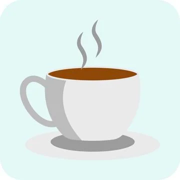 Coffee Mug flat icon. Stock Illustration