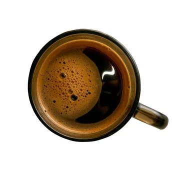 Coffee mug with foam isolate Stock Photos