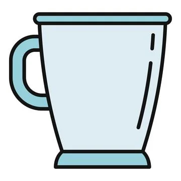 Coffee mug with handle icon illustration Stock Illustration