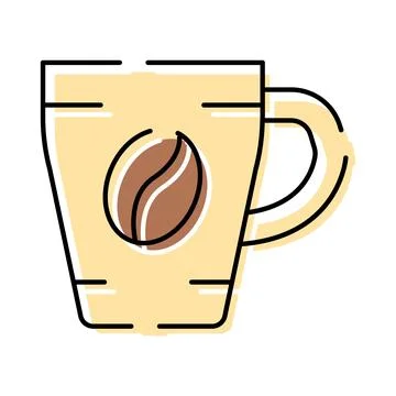 Coffee mug icon with bean design 스톡 일러스트