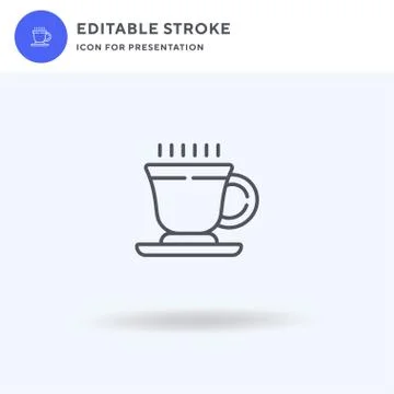 Coffee Mug icon vector, filled flat sign, solid pictogram isolated on white Stock Illustration