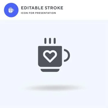 Coffee Mug icon vector, filled flat sign, solid pictogram isolated on white Stock Illustration