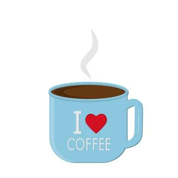 Coffee mug isolated vector illustration on white background Stock Illustration