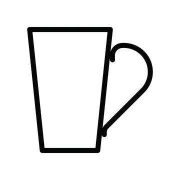 Coffee mug line icon Illustrazione stock
