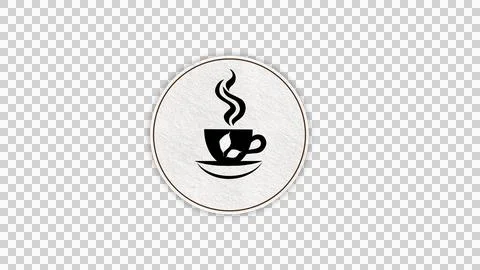 Coffee mug minimal ceramic concept coffee shop logo design Stock Illustration