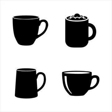 Coffee mug silhouette Stock-Illustration