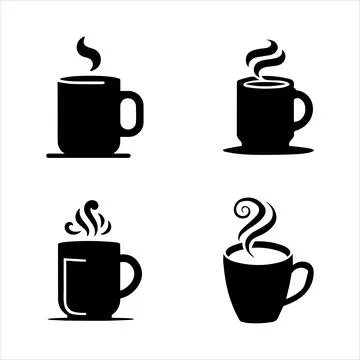 Coffee mug silhouette Stock Illustration
