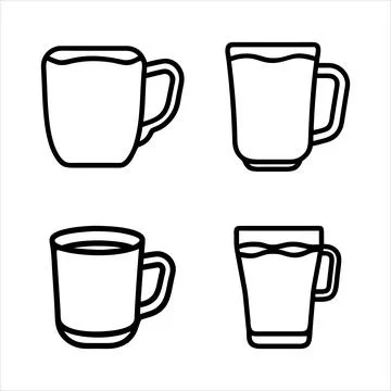 Coffee mug silhouette Stock Illustration