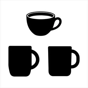 Coffee mug silhouette Stock Illustration
