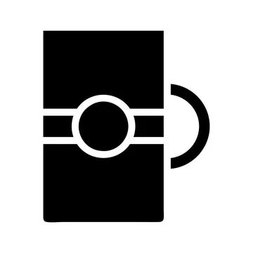 Coffee mug solid icon. Concept of hot drink, breakfast, and morning. Stock Illustration
