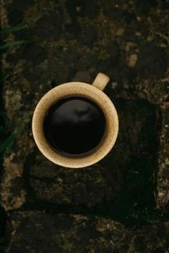 Coffee mug on the table Stock Photos