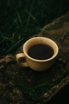 Coffee mug on the table Stock Photos