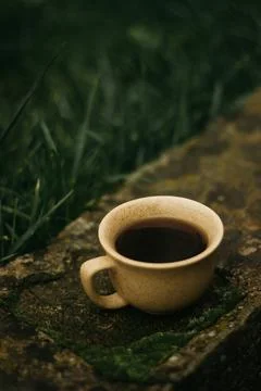 Coffee mug on the table Stock Photos